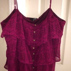 XL Spaghetti Strap Blouse
